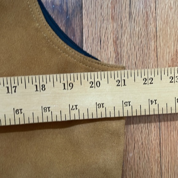 Roper Men’s Leather Vest Size Large 2Front Pockets Brown Snap Front Embroidered - Picture 6 of 13